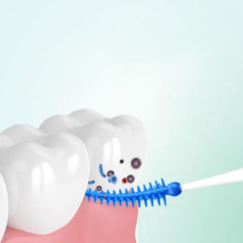 20/40 Pcs Oral Care Tools Silicone Interdental Brushes Super Soft Dental Cleaning Brush Teeth Cleaner Dental Floss Toothpicks