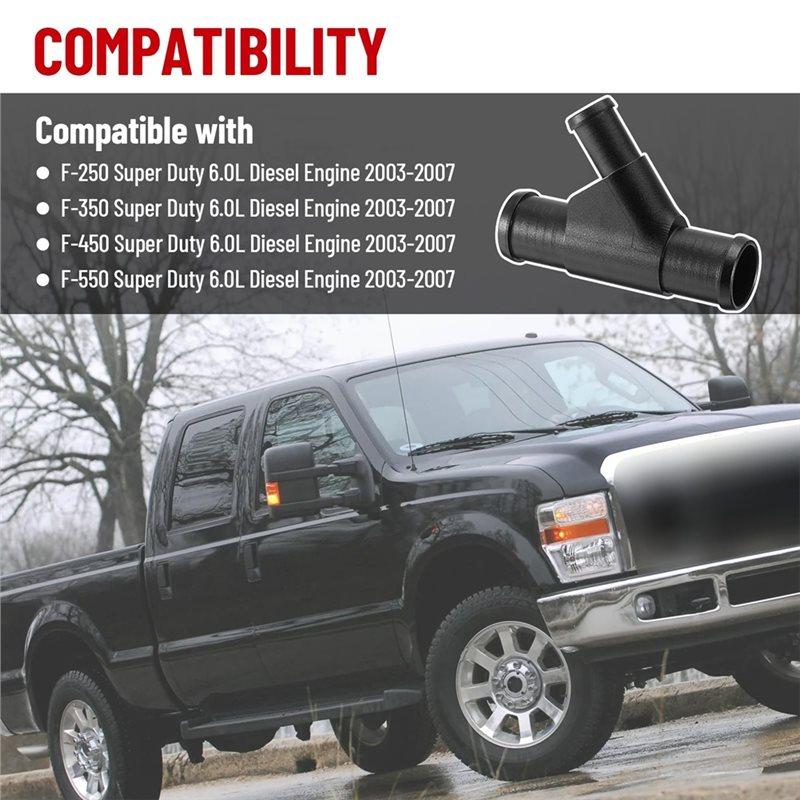 Radiator Coolant Y-Pipe For Ford F250 F350 F450 F550 2003-2007 E350 E450 2003-2010 Car Accessories