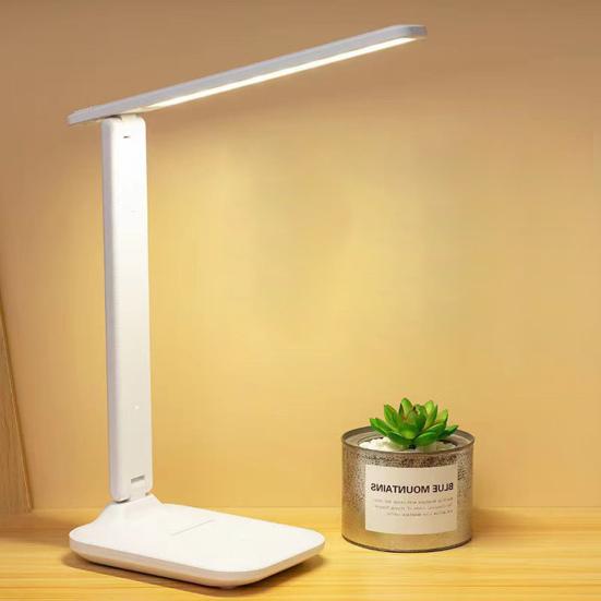 3 режима затемнения, сенсорное управление, складная настольная лампа, USB перезаряжаемая батарея, светодиодная лампа для чтения, домашний декор