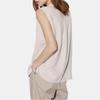 Uniqlo Однотонный цветочный жилет с полуоткрытым воротником без рукавов для женщин Топы Светло-бежевый 467623-30