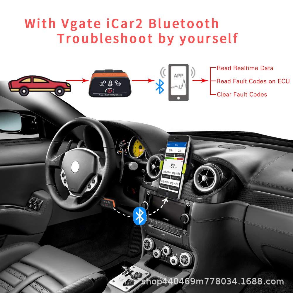 Vgate iCar2 Bluetooth 3.0 OBDII Детектор неисправностей автомобиля для Android