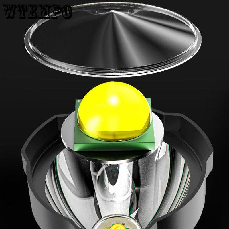 Plastic Strong Light Torch Power Display Usb Rechargeable Outdoor Led Long Range Super Bright Portable Searchlight