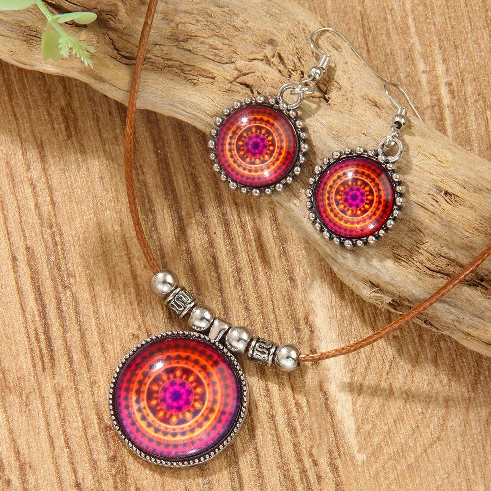 Стеклянное ожерелье Boho Evil Eyes Rope для женщин и мужчин, цветное ретро-цветочное турецкое ожерелье Lucky Eye, цепочка для ключицы