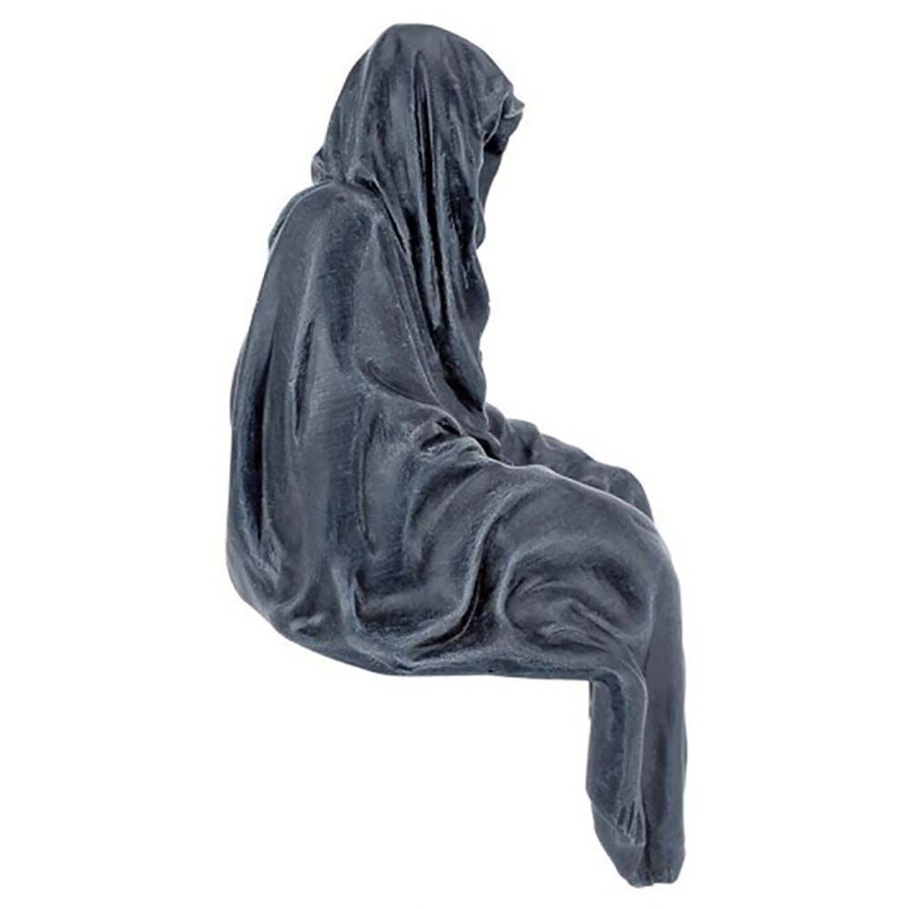 Home Decoration DIY Sculpture Halloween Decoration Black Grim Reaper Statue Desktop Figurine