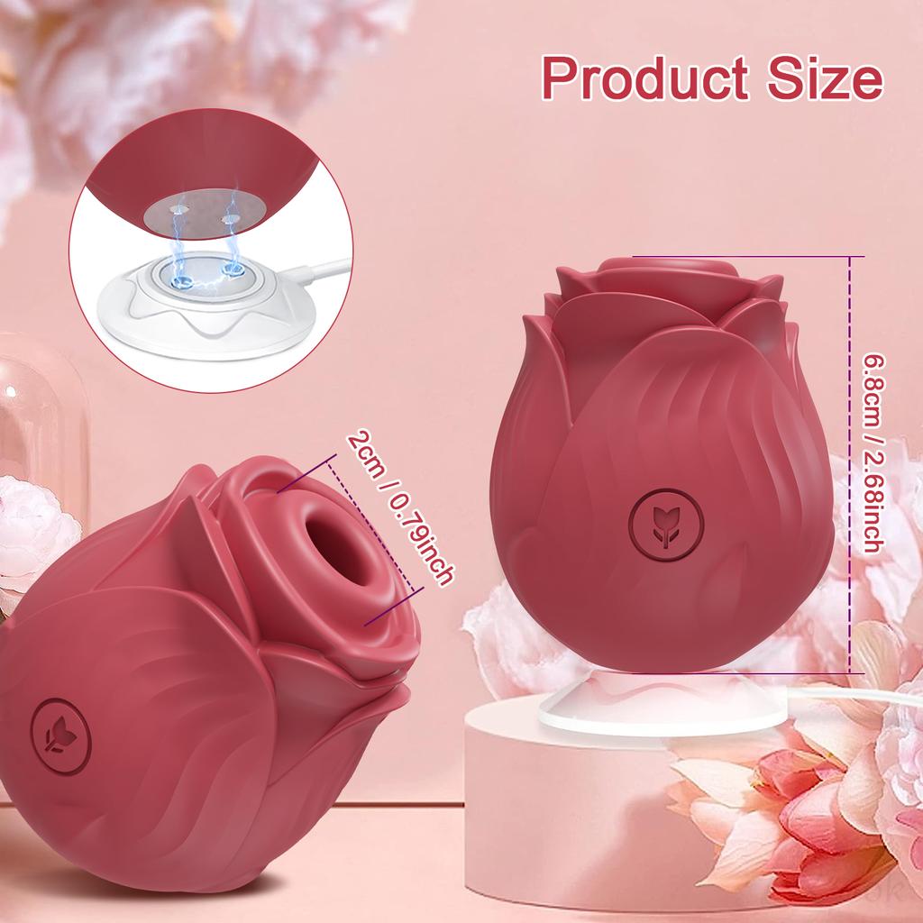 Sucking-Rose Vibrator Toy for Women Vacuum Stimulator Oral Nipple Clit Sucker Female Sex Toys for Women Adults Sex Shop