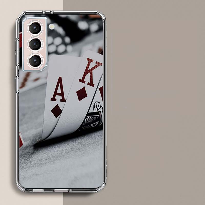 Элегантность с Высокими Ставками Казино Люкс Чехол Для Телефона Для Samsung Galaxy S25 Edge S24 S23 FE S21 S20 S10 Plus S22 S26 Ultra Чехол Прозрачный Ca
