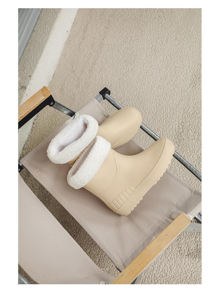 Модные женские резиновые сапоги в японско-корейском стиле — водонепроницаемые, нескользящие, прочные, с мягкой подошвой, удобные для использования на открытом воздухе, в магазинах, на кухне.