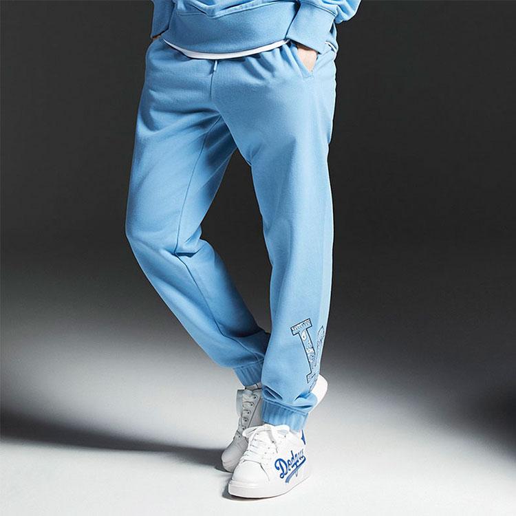 MLB Los Angeles Dodgers Letter Print Pattern Jogger Knit Pants Unisex pants Blue 3APTI0126-07BLL