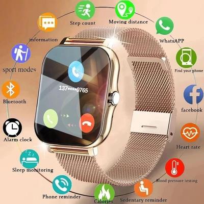 Мужские и женские умные часы Pro Fashion Bluetooth Call 1,8-дюймовый экран Heart Rate Fitness