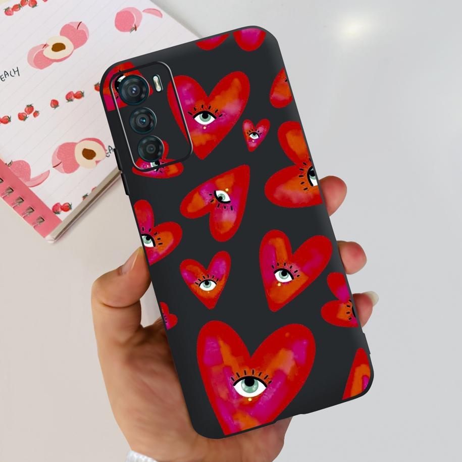 Чехол для Motorola Moto G42 XT2233-2 Мягкий силиконовый черный чехол Стильный чехол для телефона с рисунком Цветы Бабочки Для Moto G42 G 42 MotoG42 Чехол