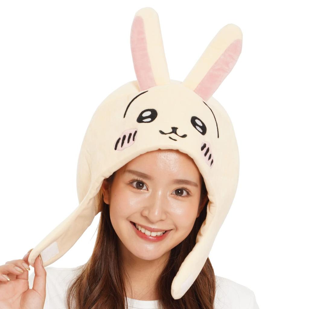 SAZAC Chiikawa Fleece Kigurumi One Size Fits Most Cap, (Rabbit)