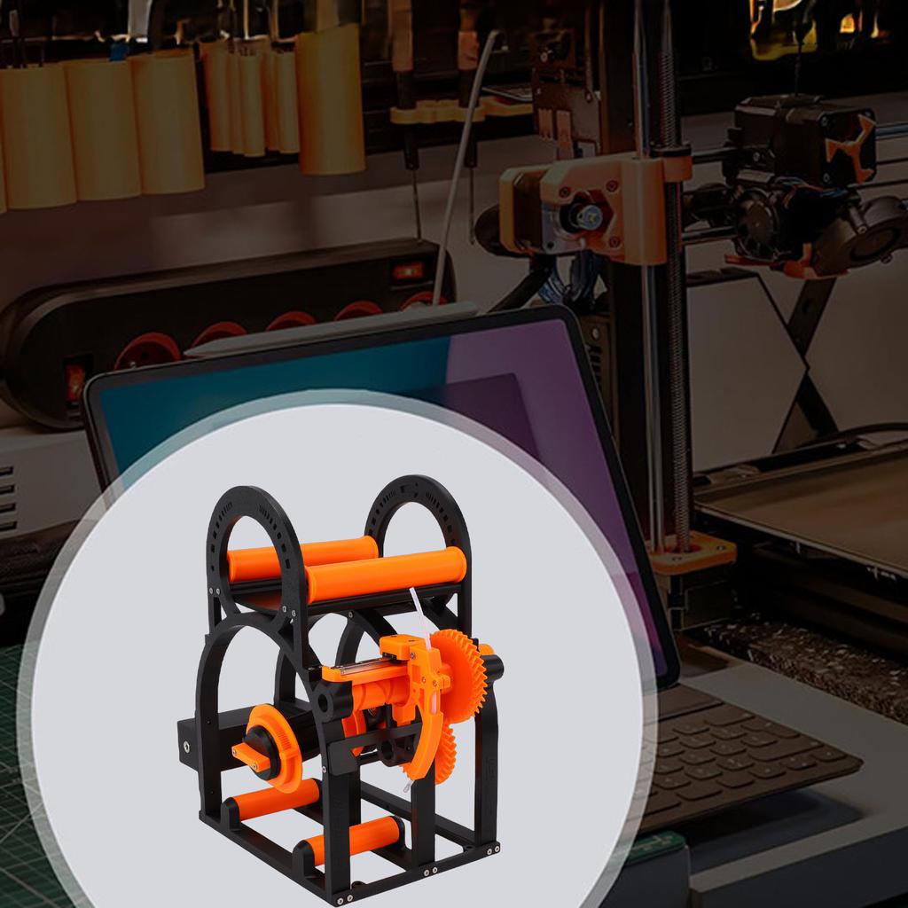 3D Filament Respooler Electric 20cm Spools Winder with Handle 3D Printing Supplies Orange