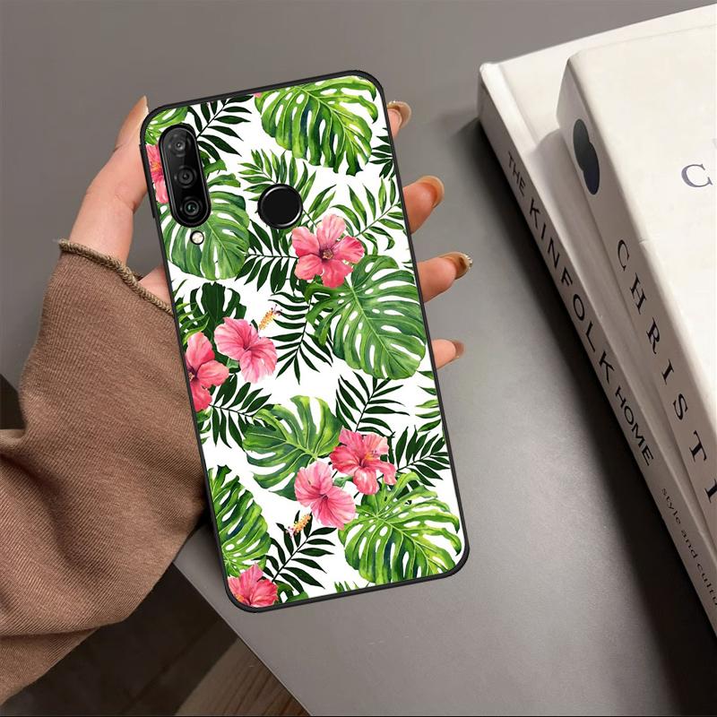 Цветочный гибрид с цветами гибискуса Для Huawei P20 P40 Lite P60 P30 Pro Nova 5T 9 10 SE 12s 12i 11i Y90 Y70 Y60 Y61 Y91 Y72 Чехол