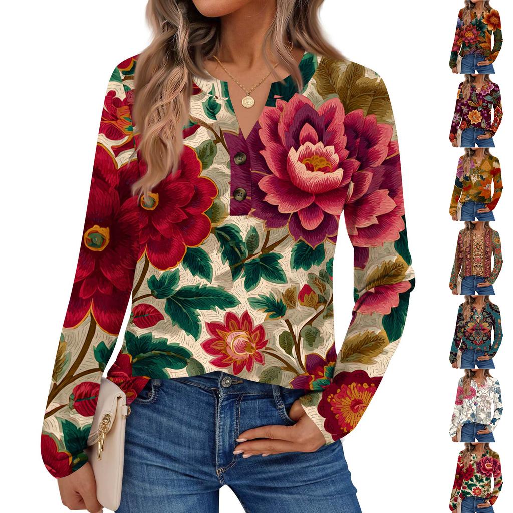 Женские рубашки с длинным рукавом с принтом Элегантные повседневные топы Модные рубашки Топы