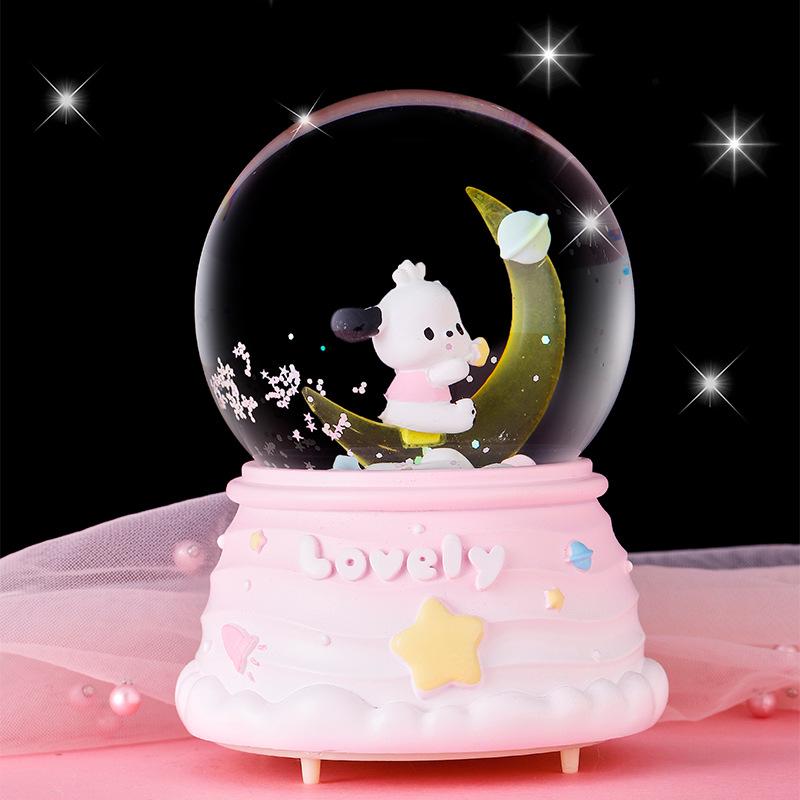Dreamy Unicorn Crystal Ball Luminous Music Box - Snowflake Gift for Best Friend, Creative Qixi Present