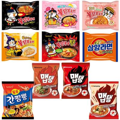 Samyang Корейский рамен в одной упаковке(1PCS) – 10 вкусов на выбор (Булдак, Кробо Булдак, Маптэнг и т.д.)