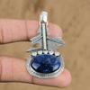Natural Sodalite Gemstone Indian Jewelry 925 Sterling Silver Pendant For Women
