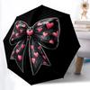 1 шт. Зонт-автомат с рисунком «Сердце и Бант», Компактный складной зонт, Всесезонный портативный зонт для женщин/мужчин F1124331