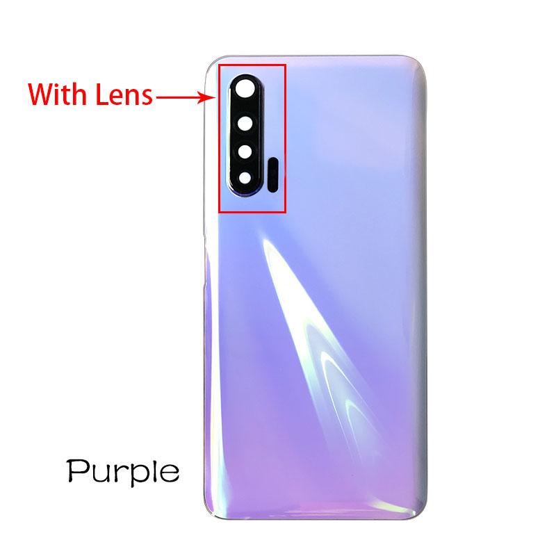 Новая задняя крышка батарейного отсека, задний корпус со стеклом камеры для Huawei Nova 6 Nova6