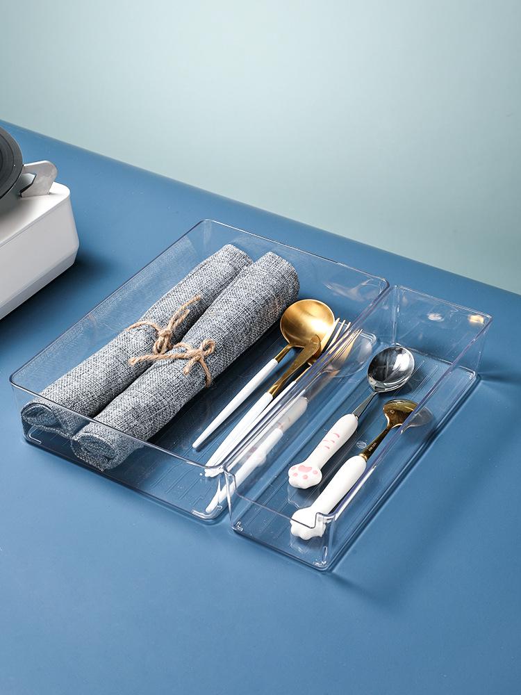 Прозрачный ПЭТ-контейнер для хранения косметики и средств по уходу за кожей для стола или общежития