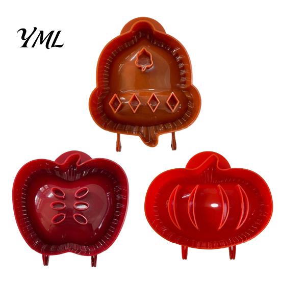 Nonstick Hand Pie Press 2Pcs Fall Molds Set, Autumn Theme Dough for Pumpkin Apple And Kitchen Baking Tools Acorn Mini Fruit Pies, Thanksgiving Tools,