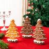Gingerbread Christmas Tree Decoration Resin Gingerbread Tree Table Decor Christmas Collectible Figurine for Tabletop Home Office Mantel Centerpiece