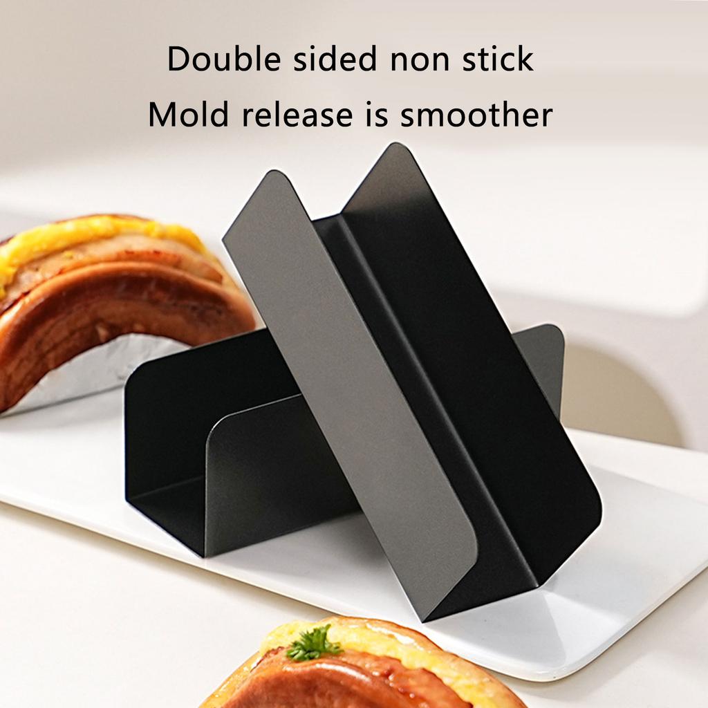 4pcs Durable And Lightweight U Shape Biscuit And Bread Molds For Baking Pork Chop Buns With Durable Carbon Steel