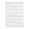 English Alphabet Number Template DIY Scrapbook Drawing Stencil Measuring Ruler