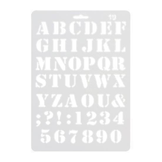 English Alphabet Number Template DIY Scrapbook Drawing Stencil Measuring Ruler