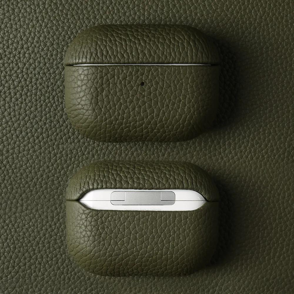 Genuine Leather Case For Airpods Pro 2 Cases Airpods 2 3 Bag Luxury Handmade Wireless Bluetooth Earphone Box Protective shell