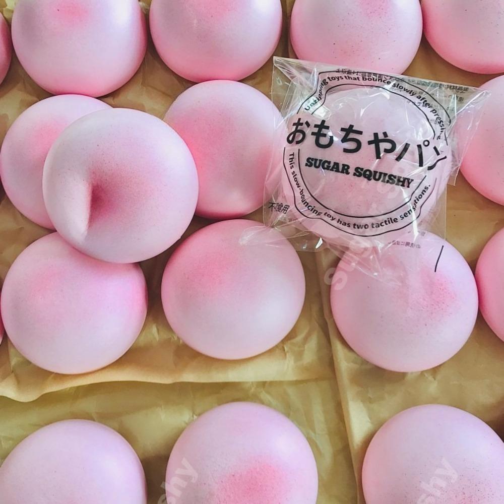Сквиши имитация розовых булочек, игрушка для сжатия, мягкая, для снятия стресса, медленно поднимающаяся, сенсорная фиджет-игрушка для беспокойства, СДВГ, аутизма, подарки для детей