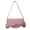 Bag Fashion Saddle Bag Simple Texture Pu Women'S Bag Daily Commuter Shoulder Bag Crossbody Women'S Bag
