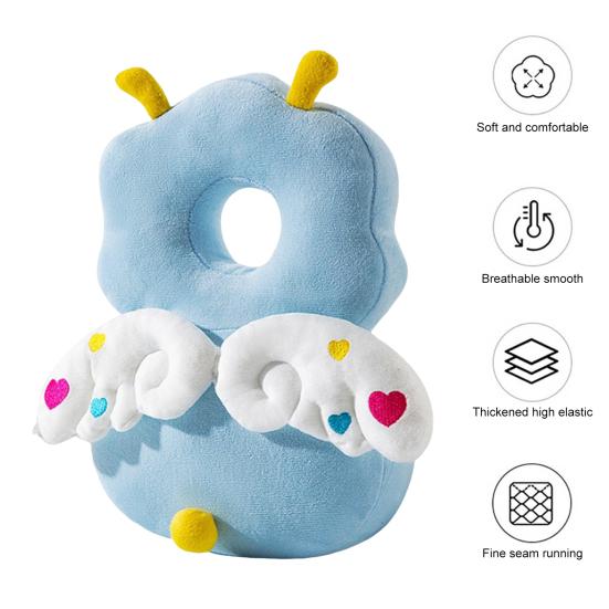 1 шт. Детская подушка против падения, подушка для поддержки головы и спины ребенка при ходьбе и наклонах, подушка для защиты от травм, в форме мультяшной пчелы