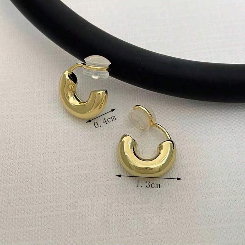 Золотые зажимы для ушей без пирсинга, женские новые простые серьги-клипсы с кольцом для ушей