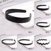 Fashion Plastic Mens Unisex Women Black Wavy Hair Hoop Head Hoop Hair accessories Headband