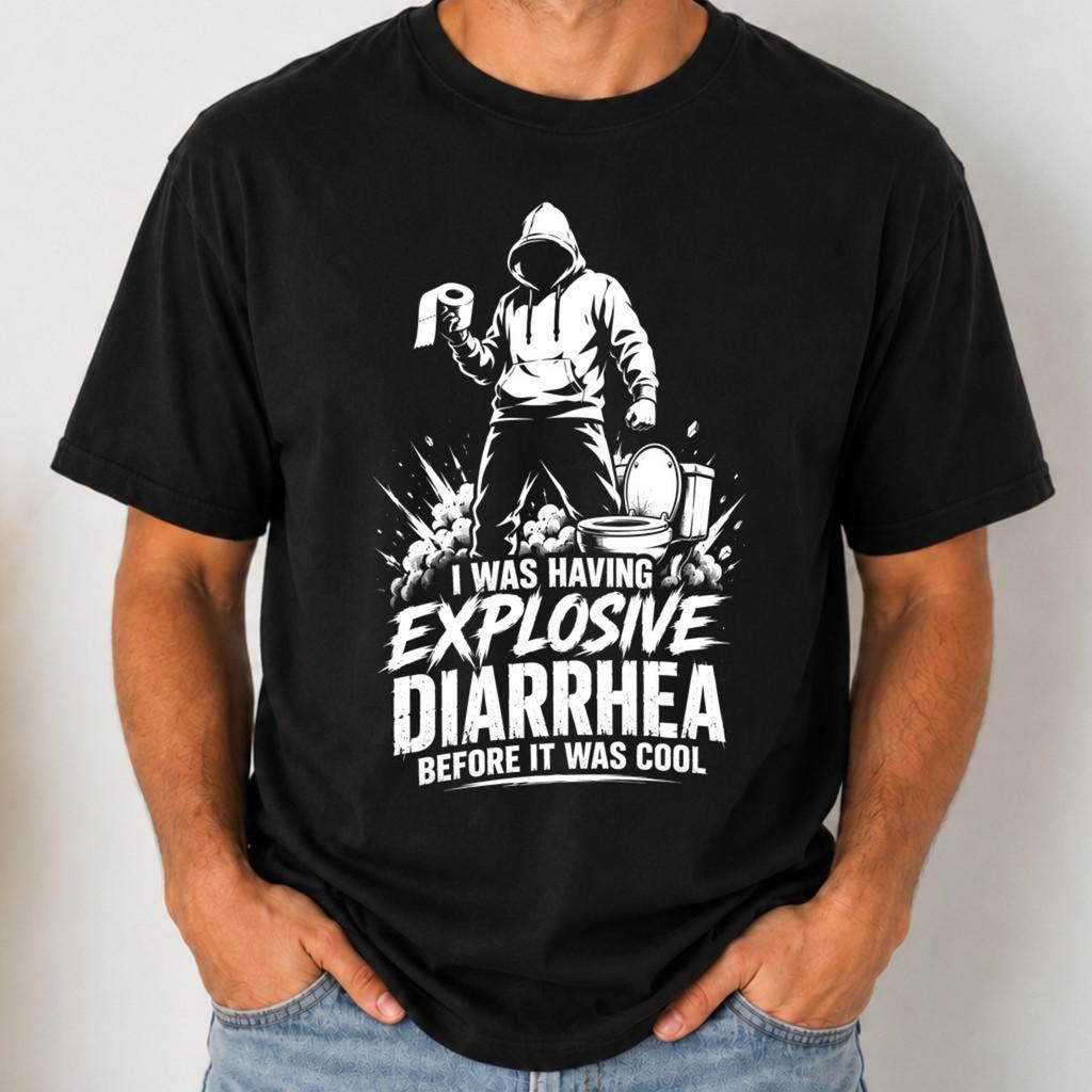 I Was Having Explosive Diarrhea Before It Was Cool and kids tshirt, Funny Toilet Humor Tee, Gag Gift and kids tshirt
