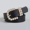 Senior Women's Belt, Pearl Buckle, Elegant, Sweet and Fashionable Young Women's Belt, Versatile Basic Women's Belt
