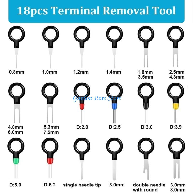 B0KB 720Pcs 1-3.5mm Car Wire Terminals Connector Pin with Terminals Removal Tool