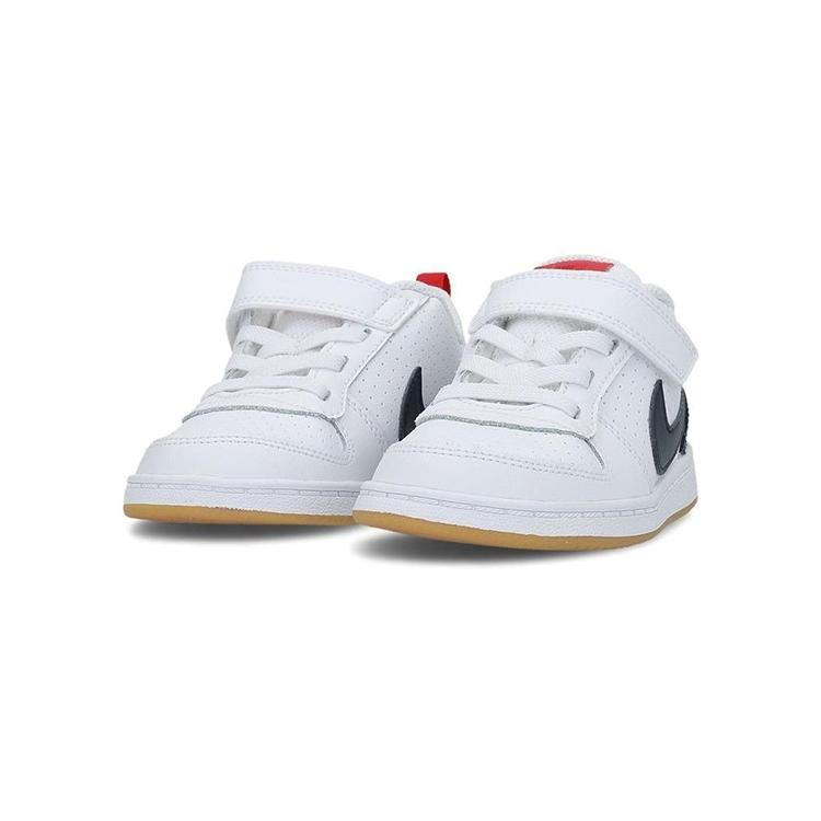 Nike Кеды Court Borough Low top для скейтбординга Белый Синий Красный для младенцев и малышей 870029-105