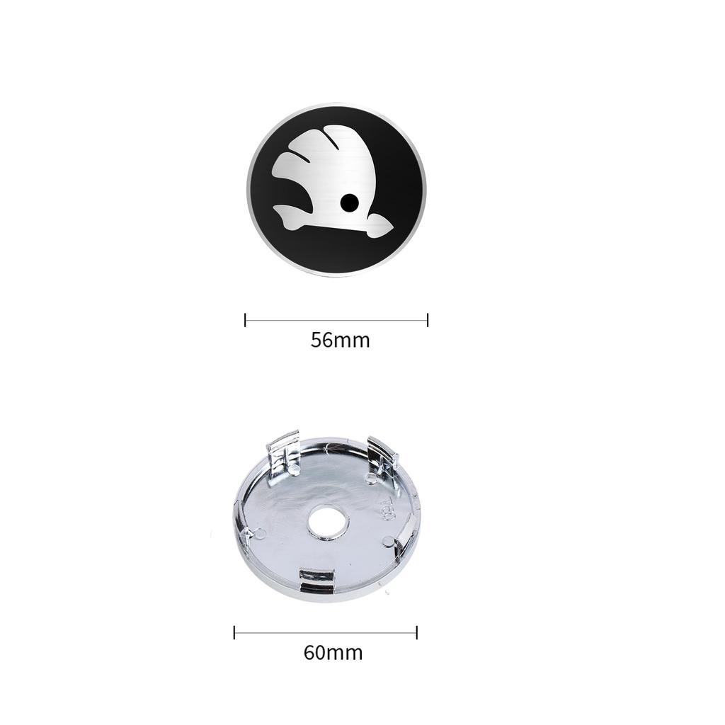 NADH5 4/8PCS 56 60mm Car Styling Wheel Center Hub Caps Rim Cover Badge Emblem Sticker For Skoda Rapid Octavia A5 RS Kodiaq Fabia A7
