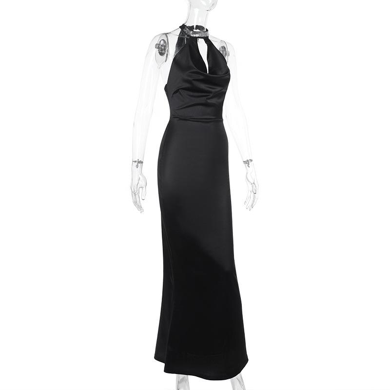 Весеннее женское платье в стиле знаменитостей, сексуальное облегающее платье с украшением в виде бриллиантовой цепи