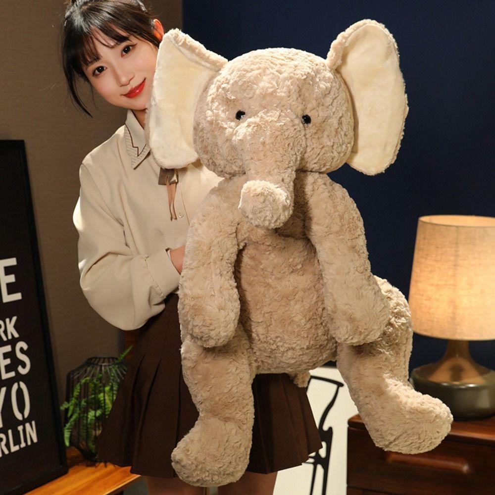 Soft Plush Toy Comfortable Stuffed Elephant Home Furnishings Plush Elephant Sleep Companion