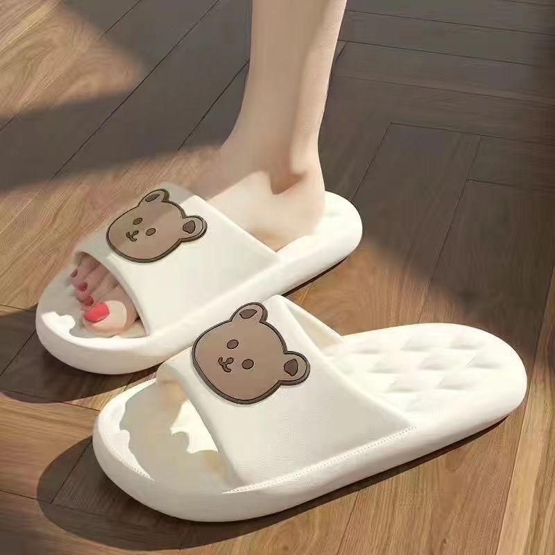 Закажите на размер больше мужские летние тапочки пляжные сандалии шлепанцы с принтом на толстой подошве для мальчиков и девочек унисекс домашняя банная обувь большой размер 44-45