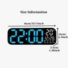 Large Digital Wall Clock Remote Control TEMP Date Week 2 Alarm Timer 12/24H 10 Level Brightness Auto Dimming LED Alarm Clock