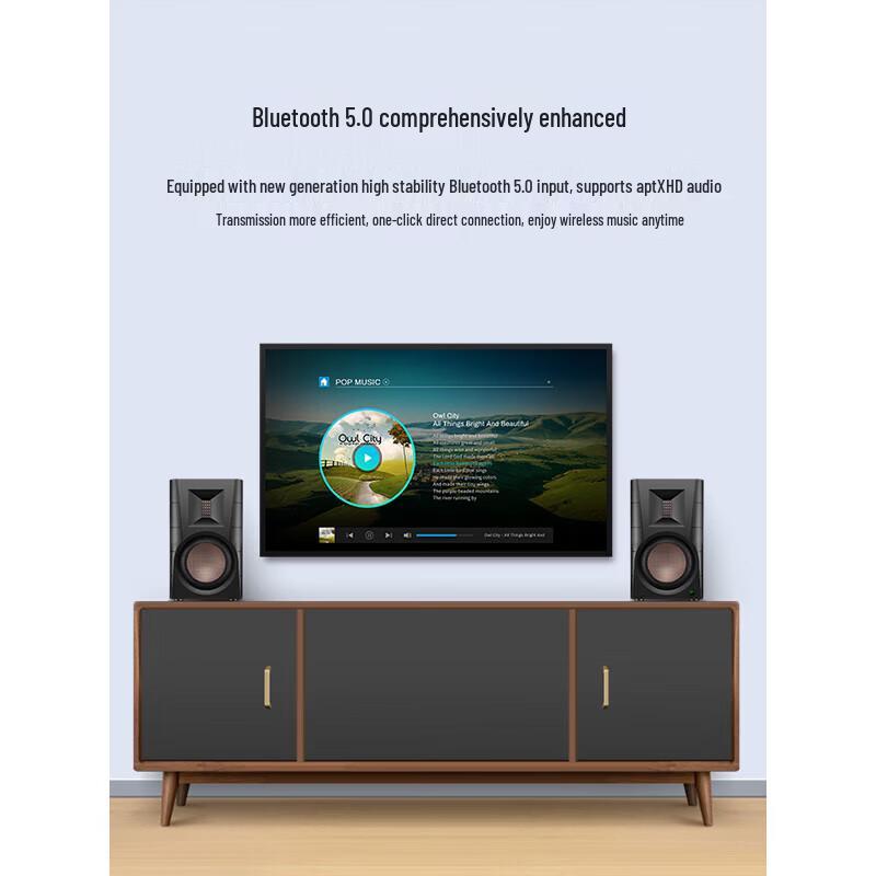 Активная полочная АС HiVi D300+T HIFI Система Акустики с подставками Штекер CN (адаптер в комплекте)