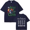 Rock Band Alice in Chains Face Lift Tour 1991 Tshirt Unisex Women Punk Casual Oversized Tshirt Tops Male Fashion Pure Cotton Tees