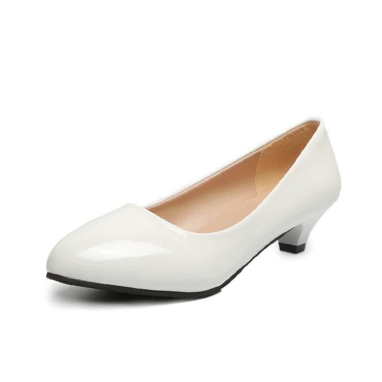 Женские новые роскошные туфли на среднем каблуке, черные туфли на толстом каблуке с круглым носком, туфли на высоком каблуке, деловая женская повседневная обувь на высоком каблуке