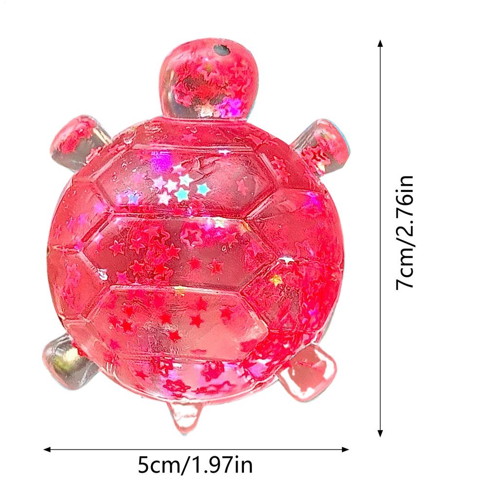 Glitter Turtle Shape Squeeze  Stress-relieving Fingertip Sensory Anti Stress Sensory Fidget Turtle Decompressions
