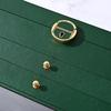 Luxury Three-Layer Leather Jewelry Box with Lock & Drawer for Earrings