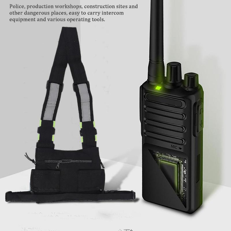 Radios Pocket Radio Chest Harness Chest Front Pack Pouch Holster Vest Carry Case For 2 Way Radio Wa
